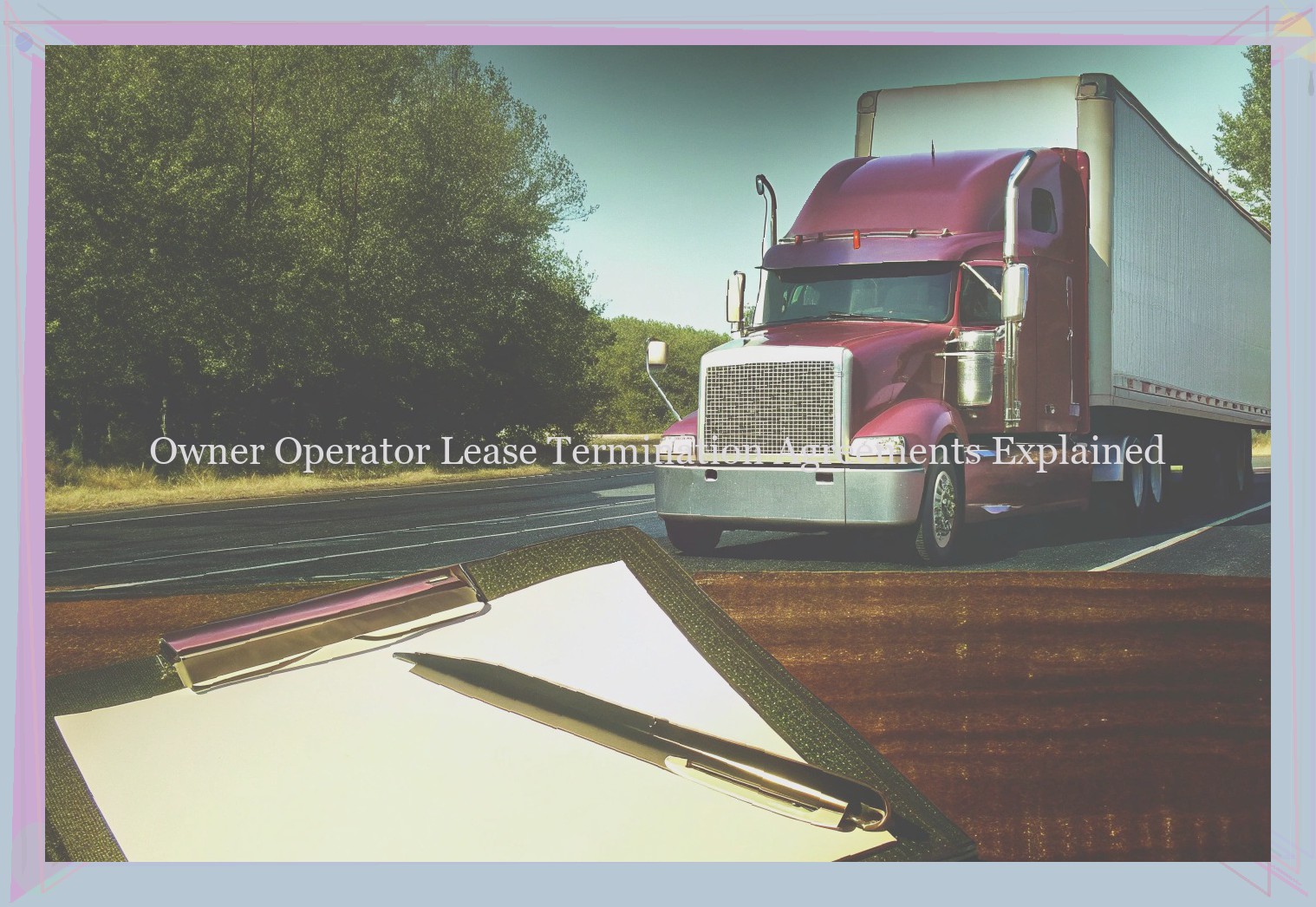Owner Operator Lease Termination Agreements Explained